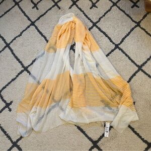 Ann Taylor Women’s Shawl/Scarf Yellow/White New with Tags
